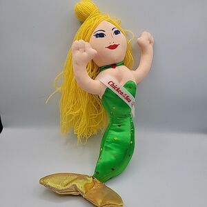 Vintage Chicken of the Sea Mermaid 12" Stuffed Plush Doll Tuna Fish Advertising